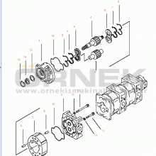 Komatsu Part 705-58-47000 HYDRAULIC OIL PUMP 705-56-36051 Gear PUMP for WA320-6 thumbnail-3