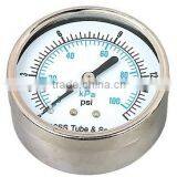63mm 2.5" Radial Silicone Filled Manometer Stainless Steel Case Low Pressure thumbnail-2