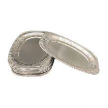Oval Aluminum Foil Tray Disposable Serving Platter for Food Display Baking Party Catering thumbnail-2