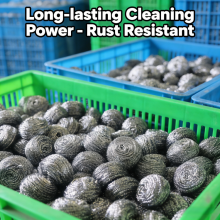 Bulk Stainless Steel Scourer Heavy Duty Steel Scrub Ball thumbnail-5