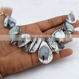 Beautiful Style Dandritic Opal Silver Necklace, Silver Jewelry Wholesaler, Handmade Silver Jewelry thumbnail-2