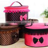 cylindrical large capacity waterproof travel cosmetic bag nylon cosmetic bag