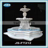 Big White Marble Carved Horse With Water Fountain thumbnail-1