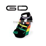 New Arrival Bamboo Heel Color Matching Wedge Shoes Women thumbnail-2