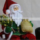 XM-A6131 Outdoor 55 Inch Giant Christmas Inflatable Santa Train Ornament With Gifts and Lighted Tree thumbnail-3
