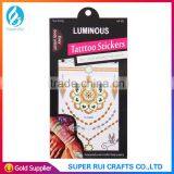 2015 Best Design Metallic Glow in the Dark Body Tattoo Sticker thumbnail-3