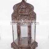 KS4245MC- Hexagon Metal Candle Lantern thumbnail-1