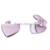 Wholesales Heart Shape Silver Color Plastic Portable Makeup Mirror thumbnail-1