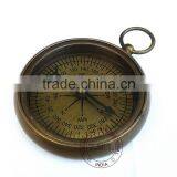 ANTIQUE POCKET COMPASS - BRASS FLAT COMPASS - NAUTICAL ANTIQUE COMPASS thumbnail-2