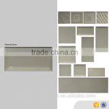 glazed glossy pure grey kitchen ceramic wall tile 75x150 bevel edge brick look