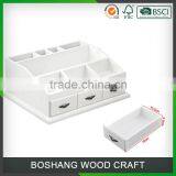 Top Grade 3 Drawers Pretty Quality Wood Cosmetics Holder thumbnail-1