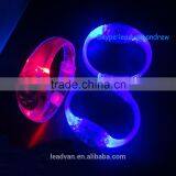 High Light Sound Activated LED Flashing Wristband With Custom Logo thumbnail-1