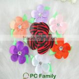 High quality cute printed polyester baby clips with bead