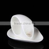 Novel Design White Porcelain Ceramic Coffee Cup and Saucer thumbnail-2