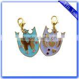 Hot Sale Lovely Zinc Alloy Rose Gold Plating Enamel Beauty Keychain