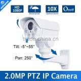 Night Vision IR 80M 2.0MP 10X Optical Zoom PTZ IP Camera Auto Iris Bullet IP66 Weatherproof Anbarella A5S thumbnail-1