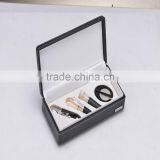 Delux Wine Opener Wine Pump Opener Set in Leather Box