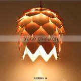 Modern Artichoke Lighting Crimean Pine Cone Wooden Pendant Lamp thumbnail-4
