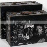 Decorative Antique Wooden Suitcase