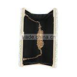 Czech Drill Crystal Gold and Handbags Pakistan Stone Purse (C499) thumbnail-5