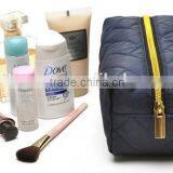 2016 Fashion Satin Quilting Toiletry Bag With Gold Zip for Man thumbnail-6