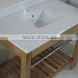 ADA Hotel Bathroom Vanity With Wood Shelf thumbnail-3