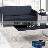 Public Area Pale Brown Leisure Leather Sofa thumbnail-5