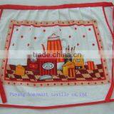 New Design Printing Velour Cotton Half Short Waist Apron for Cooking thumbnail-3