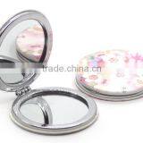 Small Metal Cosmetic Mirror in Chrome and Small Round Metallic Cosmetic Pocket Mirror,Small Mirror thumbnail-1