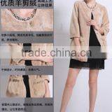 Wholesales Cheap Women 100% Cashmere Wool Coat Mink Fur Coat thumbnail-1