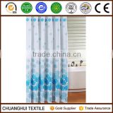 polyester shower curtain printed with blue small flower