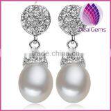 Wholesale Fashion Full of Diamond Pearl Earrings