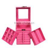Christmas Gift 3 Sheets Inside Lint Jewelry Box for Girls thumbnail-3