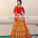 Graciousness Multi Color Jacquard Silk Lehenga Choli/Online Shopping Lehenga Choli thumbnail-1