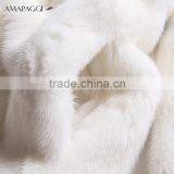 2015 New Design Custom Black Mink Fur Coat With White Spot Coat thumbnail-6
