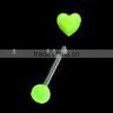 Charming Glow in the Dark Green Barbell Body Piercing Tongue Jewelry thumbnail-1