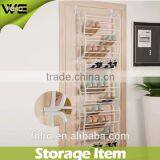 Over the Door Hanging Wall Mounted Iron Shelves Shoe Rack,DIY Hanging Shoe Organizer Storage Shoe Shelf thumbnail-1