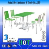 School Library Table and Chair for Carteen Furniture School Mess Hall Desk and Chair Student Reading Bright Color Table
