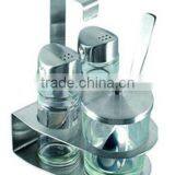 Glass Spice Set With Stand