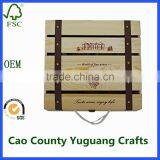 Wooden Vintage Vineyard 4 Wine Bottle Gift Storage Boxes thumbnail-3