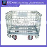 metal rolling folding wire laundry cart for sales