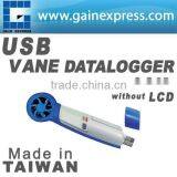 USB Mini Vane Wind Speed NO LCD Datalogger 32K Memory With DP / WB / HI / WBGT Function Made in Taiwan thumbnail-1