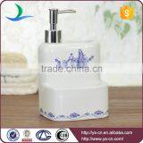 Purple Square Romantic Couple Decal Ceramic Soap Dispenser Bottle thumbnail-3