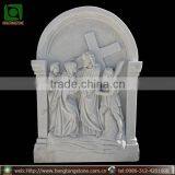 Church Decorative White Marble Stone Religious Relief Sculpture thumbnail-1