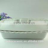 Stock White Porcelain Ceramic Soup Bowl With Lid and Handle thumbnail-2