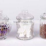 Transparent Glass Candy Jar With Glass Cover thumbnail-1