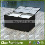 Waterproof Fabric With Rattan or Wicker Cushion Aluminum Storage Box thumbnail-1