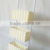 Upton Home Burnet White Over-the-Door 3-tier Storage Basket Set thumbnail-3