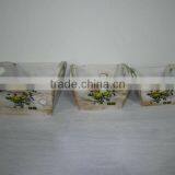 2104 New wooden flower pot