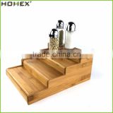 Expanding Spice 4 Tier Stand Bamboo Rack/Homex_FSC/BSCI Factory